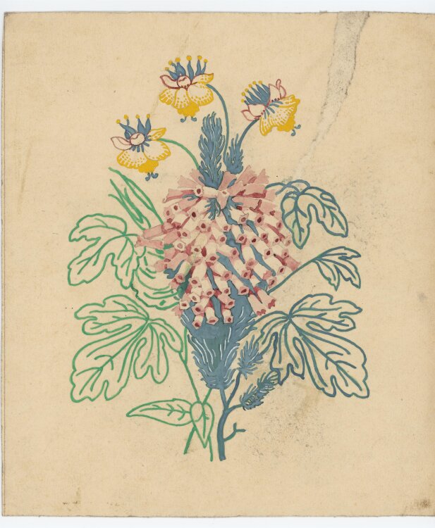Józef Teofil Smolinski - Florale Komposition - um 1900 - Aquarell, Deckfarben