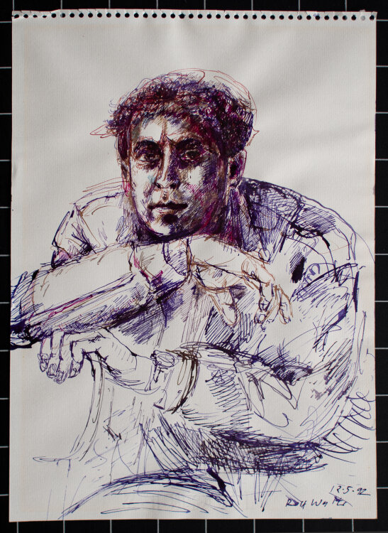 Rolf Walter - Männliches Porträt - 1992 - Aquarell