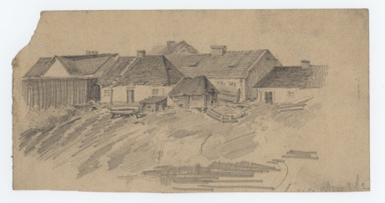Józef Teofil Smolinski - Dorfansicht - o. J. - Bleistift