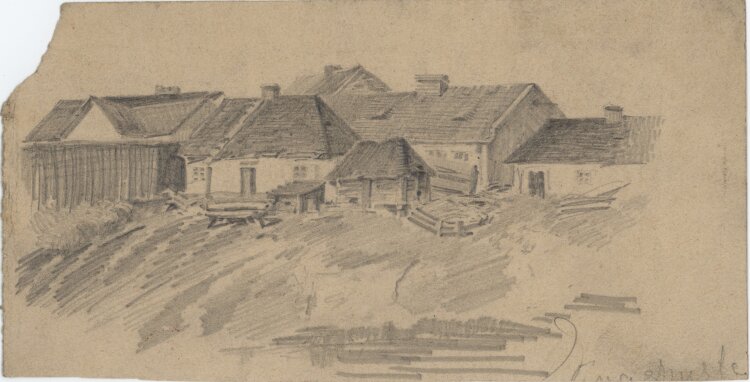 Józef Teofil Smolinski - Dorfansicht - o. J. - Bleistift