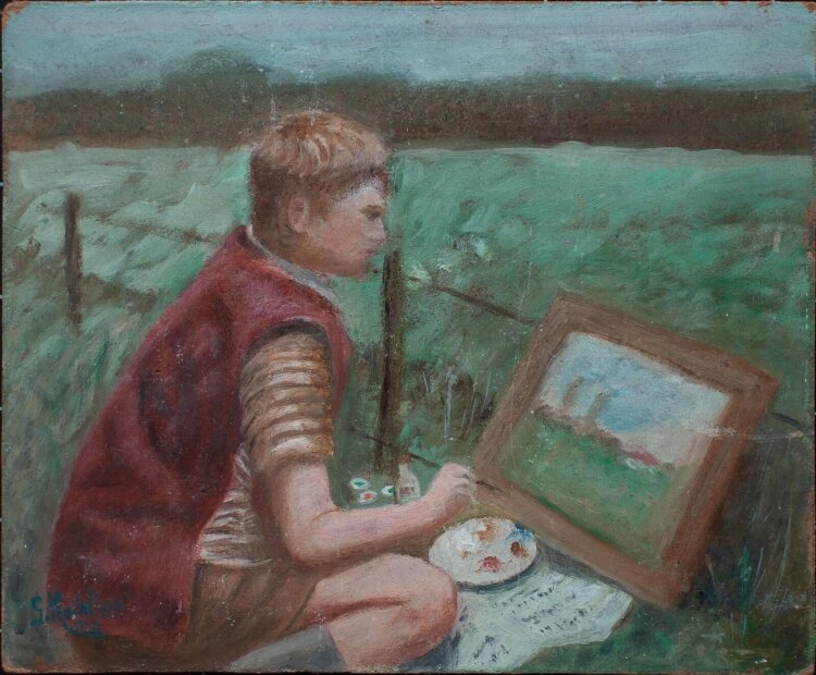 Gustav Heikaus - Jong geleerd, oud gedann - 1988 - Öl auf Hartfser