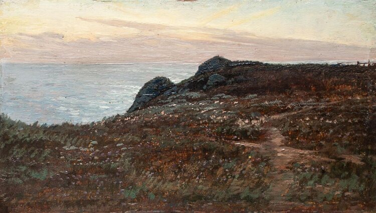 Othmar Brioschi - Küstenlandschaft Italien - o.J. - Öl auf Holz