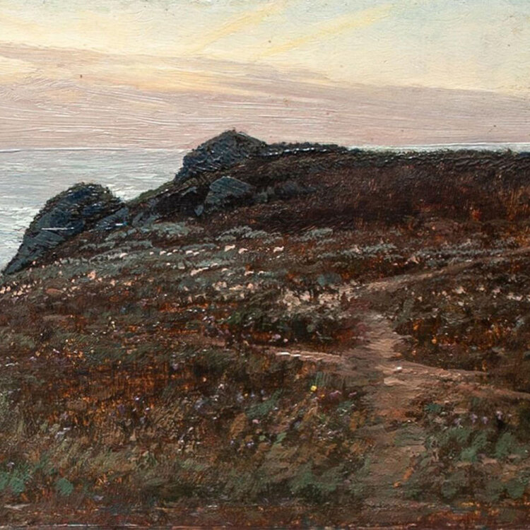 Othmar Brioschi - Küstenlandschaft Italien - o.J. - Öl auf Holz