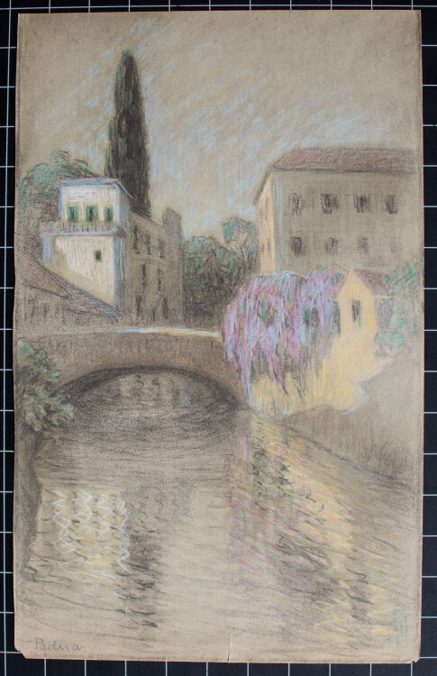 Lina Elisabeth Margarete Gerhardt - Padua - o.J. - Ölkreide und Kohlestift auf getöntem Papier
