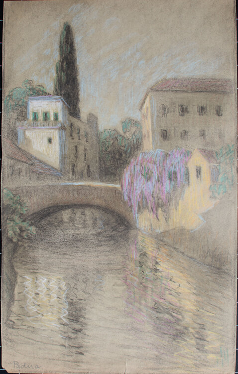 Lina Elisabeth Margarete Gerhardt - Padua - o.J. - Ölkreide und Kohlestift auf getöntem Papier