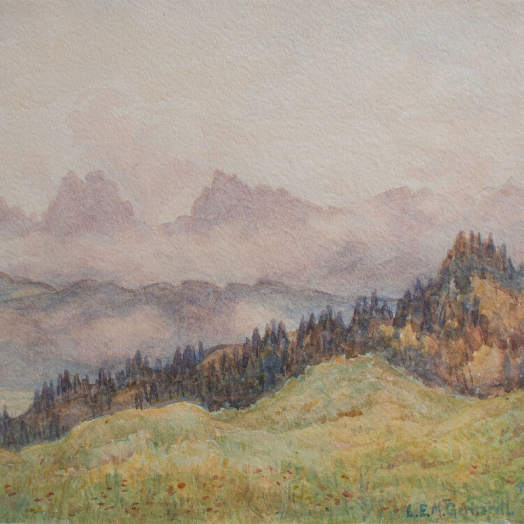 Lina Elisabeth Margarete Gerhardt - Kaisergebirge - 1936 - Aquarell auf Aquarellpapier