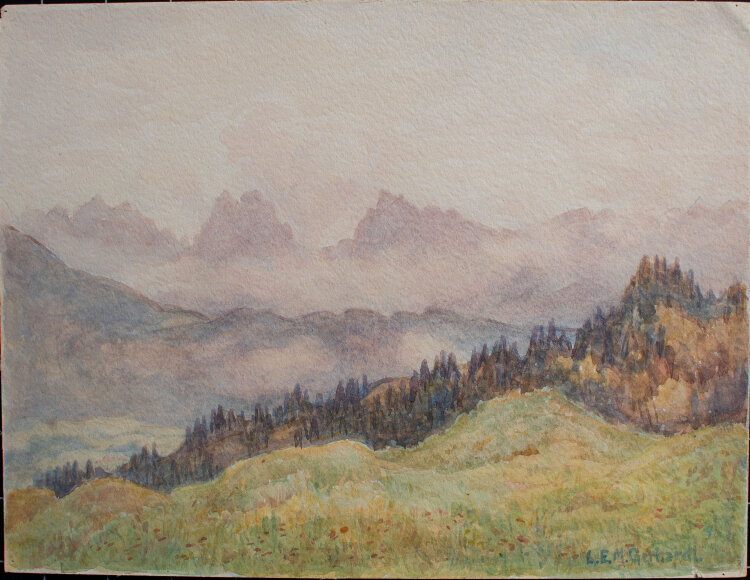 Lina Elisabeth Margarete Gerhardt - Kaisergebirge - 1936 - Aquarell auf Aquarellpapier
