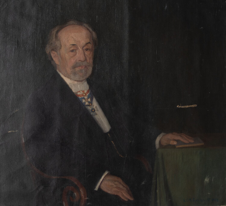 Lina Elisabeth Margarete Gerhardt - Bildnis des Carl August Friedrich Gerhardt mit Orden - 1908 - Öl