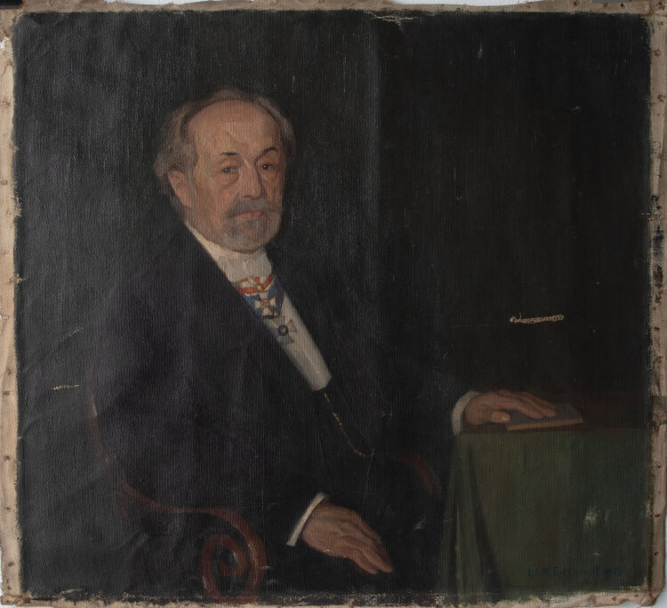 Lina Elisabeth Margarete Gerhardt - Bildnis des Carl August Friedrich Gerhardt mit Orden - 1908 - Öl