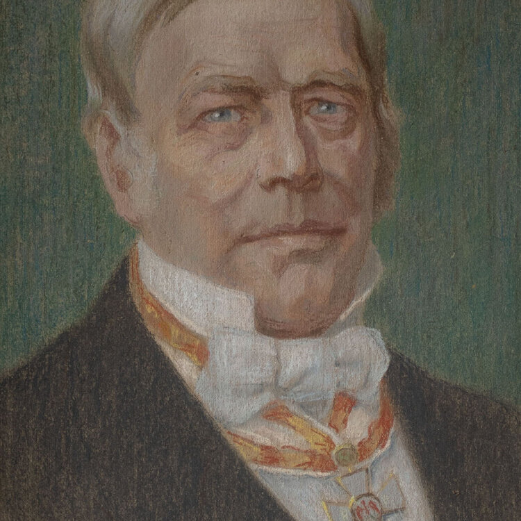 Lina Elisabeth Margarete Gerhardt - Bildnis des Großvaters der Künstlerin - o.J. - Pastell und Bleistift