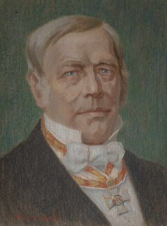 Lina Elisabeth Margarete Gerhardt - Bildnis des Großvaters der Künstlerin - o.J. - Pastell und Bleistift