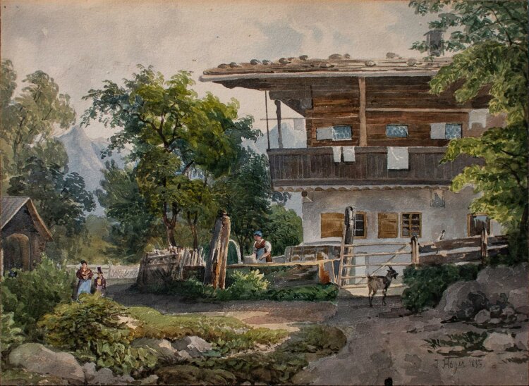 Josef Höger - Bauernhaus - Aquarell - 1835