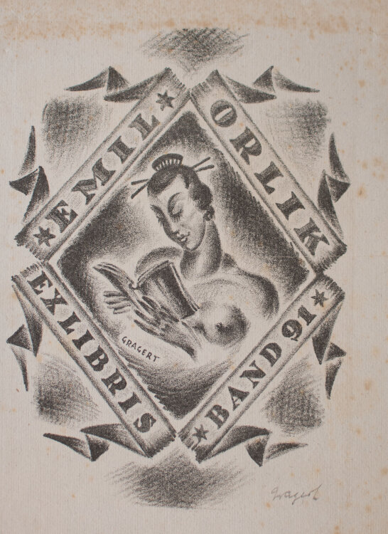 Reinhold Gragert - Emil Orlik Exlibris Band 91 - o.J. - Lithografie