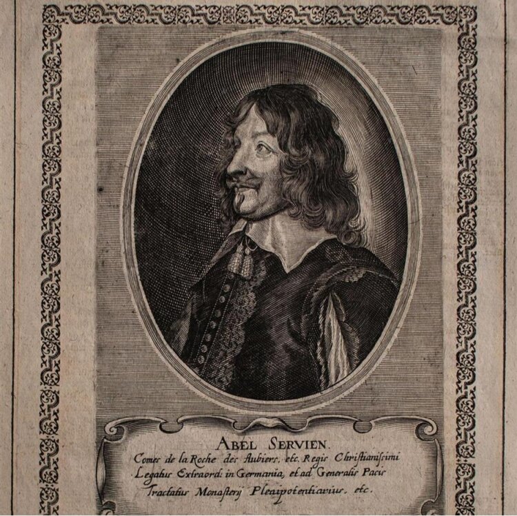 Unbekannter Künstler - Porträt Abel Servien - Kupferstich - o.J.