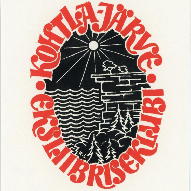 Riko Lalu - Exlibris Kohtla Järve - o.J. - Siebdruck