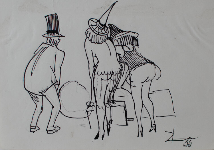 Karl Lotze - Nette Aussicht - 1956 - Tusche