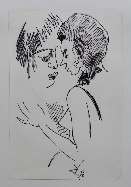 Karl Lotze - Zuneigung - 1956 - Tusche