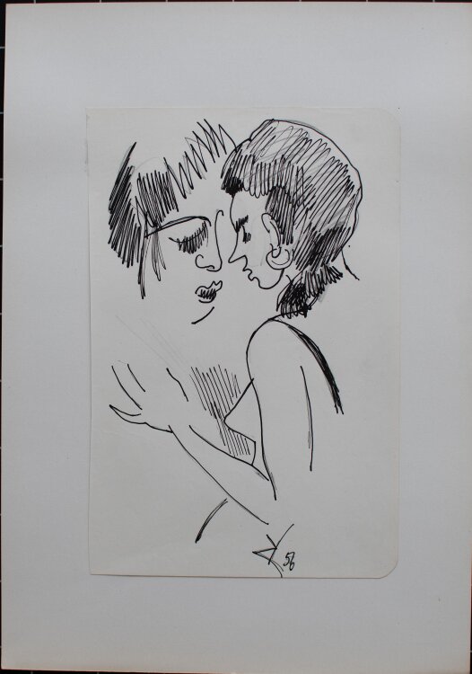 Karl Lotze - Zuneigung - 1956 - Tusche