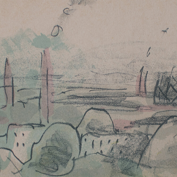Manfred Butzmann - Stadtansicht Berlin - o.J. - Lithografie