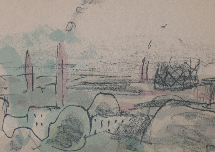 Manfred Butzmann - Stadtansicht Berlin - o.J. - Lithografie