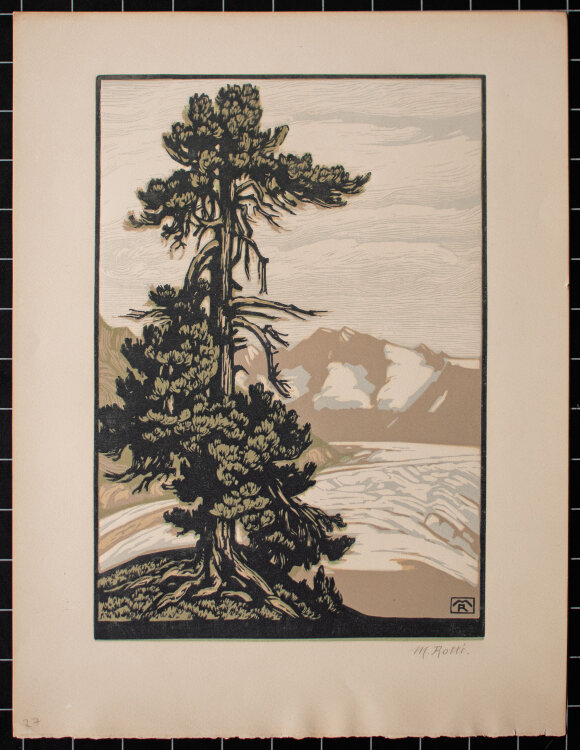 Marie Rollé - Arve am Gletscher - o.J. - Farbholzschnitt