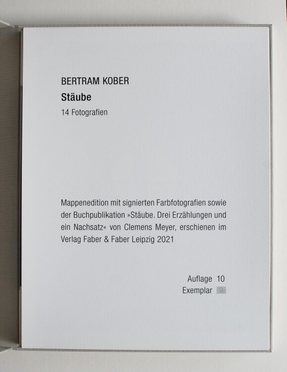 Bertram Kober - Stäube - 2021 - Fotografie