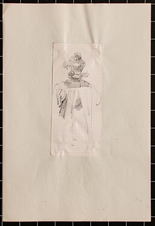 Theodor Volmar - Rückenstudie - Bleistiftzeichnung - o. J.