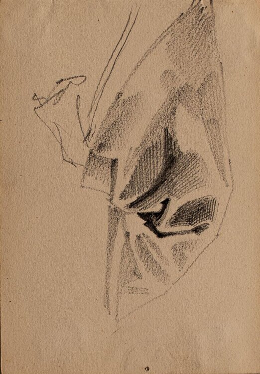 Theodor Volmar - Gewandstudie - Bleistiftzeichnung - o. J.