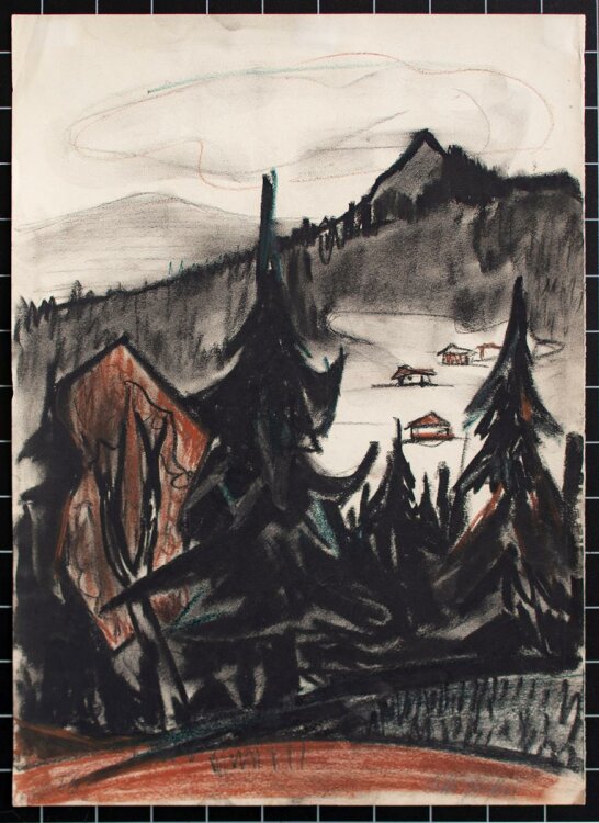 Lotta Heisler - Landschaft - Pastell - 1956