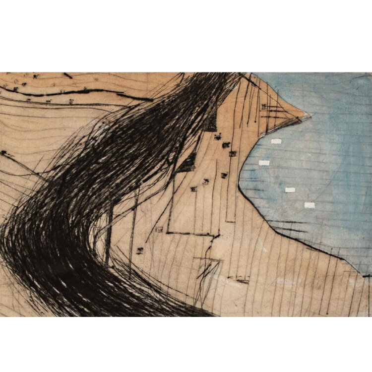 Rob Whitton - Coast Road Spain - 2006 - Farbradierung auf Büttenpapier