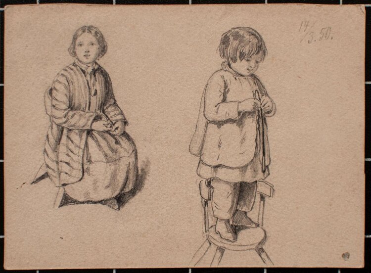 unbekannt - Kinderporträt, Studie - 1850 -...