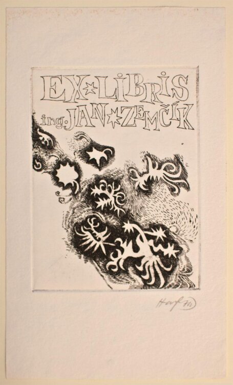 Václav Houf - Exlibris Jan Zemcik - 1974 - Radierung