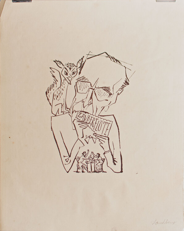 Herbert Sandberg - Felsenstein - o.J. - Lithografie auf kräftigem Papier