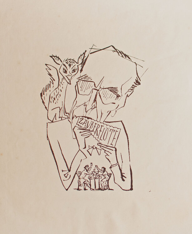 Herbert Sandberg - Felsenstein - o.J. - Lithografie auf kräftigem Papier
