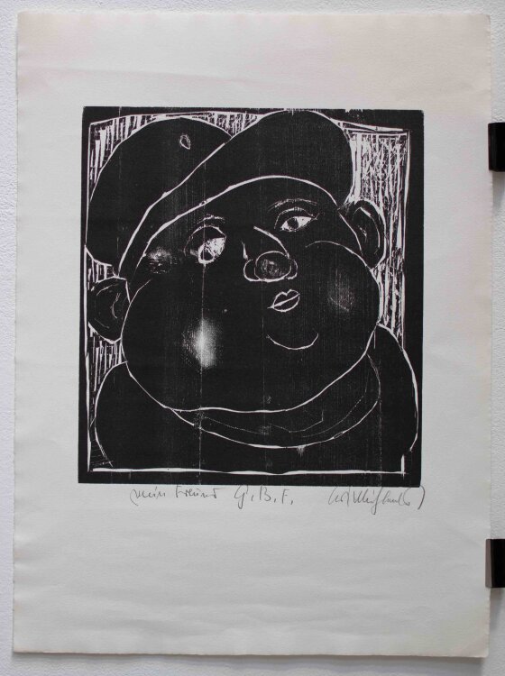 Kurt Mühlenhaupt - Mein Freund G. B. F. - undatiert - Holzschnitt auf Büttenpapier