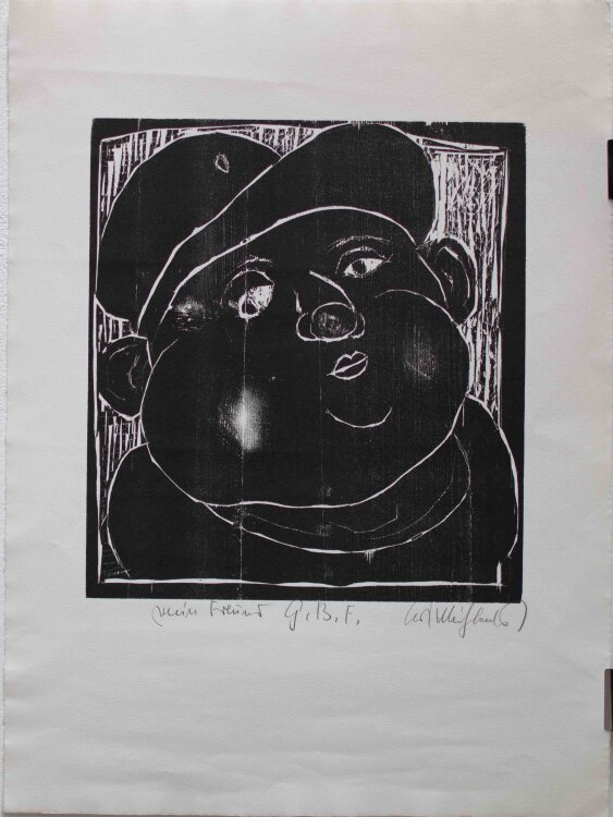 Kurt Mühlenhaupt - Mein Freund G. B. F. - undatiert - Holzschnitt auf Büttenpapier
