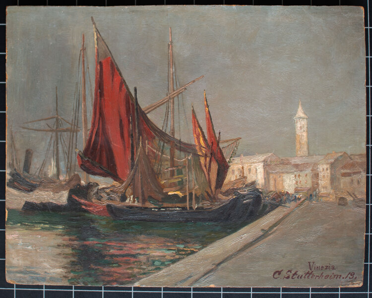 C. Stutterheim - Venedig (Venezia) - 1919 - Öl auf Holz