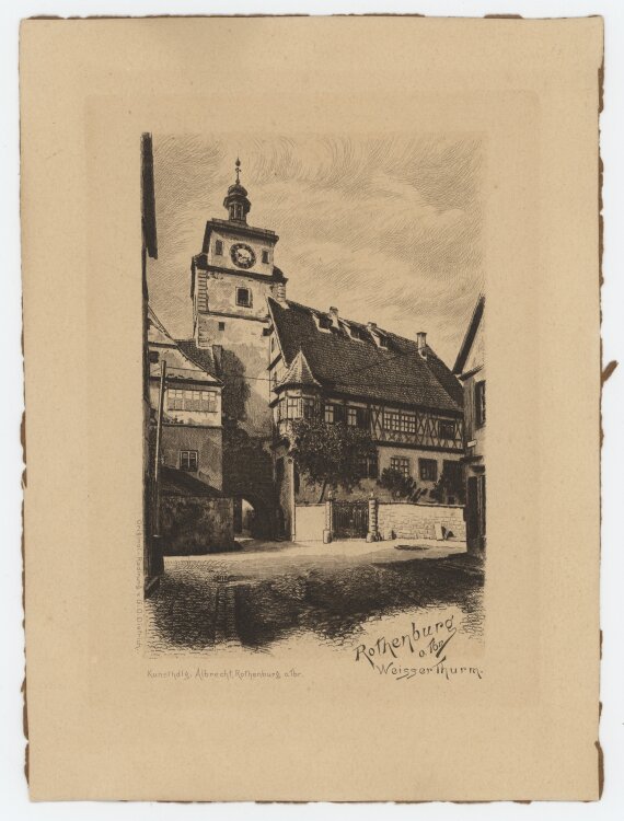 Gustav Otto Dietrich - Rothenburg-Weisser Thurm - o.J., Radierung