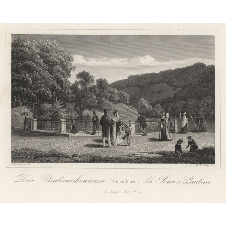 W. Laug - Ansicht des Paulinenbrunnen (Schwalbach) -...