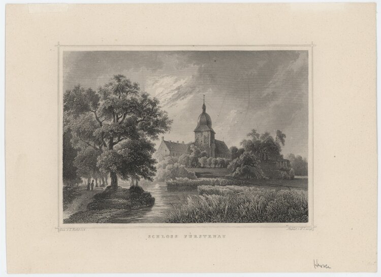 Wilhelm Lang - Schloss Fürstenau - o.J., Stahlstich