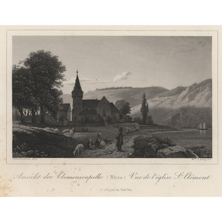 William Lang nach Jacob Fürchtegott Dielmann - Clemenskapelle - undatiert - Stahlstich