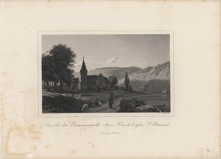 William Lang nach Jacob Fürchtegott Dielmann - Clemenskapelle - undatiert - Stahlstich