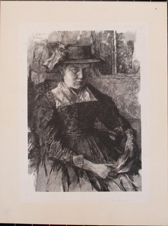 nach Wilhelm Leibl - Lesende Bäuerin - um 1891 - Lithografie