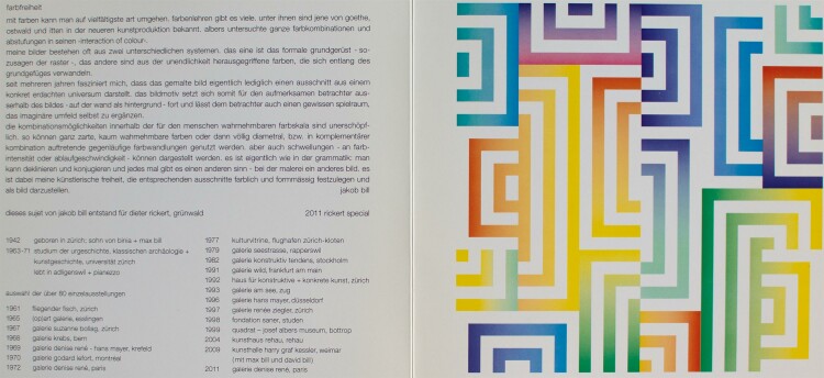 Jakob Bill - Konkrete Komposition - 2011 - Offsetdruck