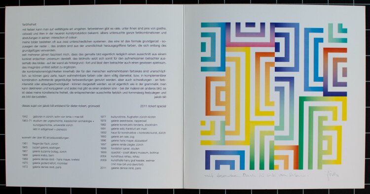 Jakob Bill - Konkrete Komposition - 2011 - Offsetdruck