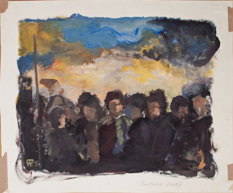 Ernst Kelle - Aufbruch - 1947 - Gouache