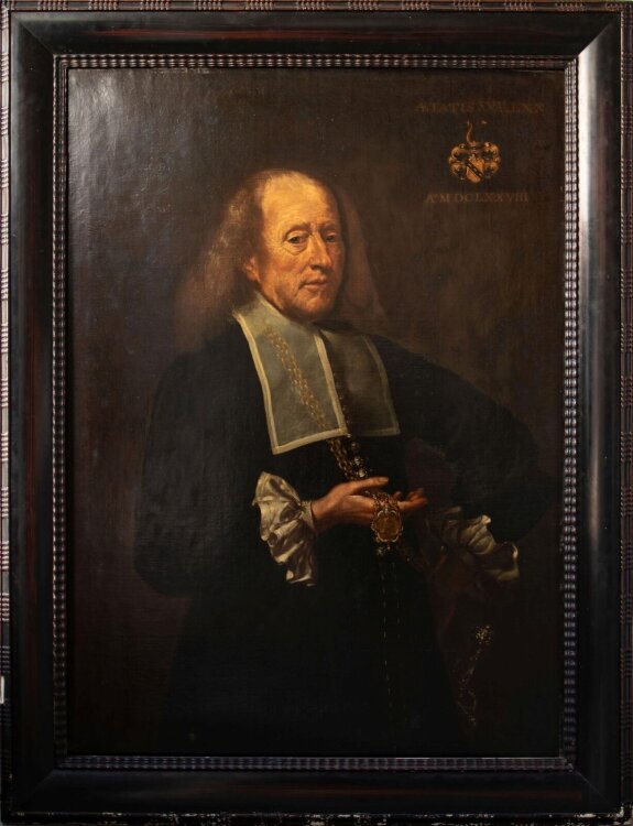 dt. Maler des 17. Jahrhunderts - Porträt Johann Warmund von Aicher - 1678 - Öl auf Leinwand