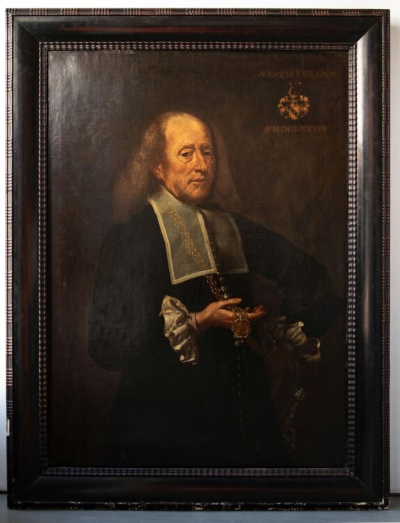 dt. Maler des 17. Jahrhunderts - Porträt Johann Warmund von Aicher - 1678 - Öl auf Leinwand