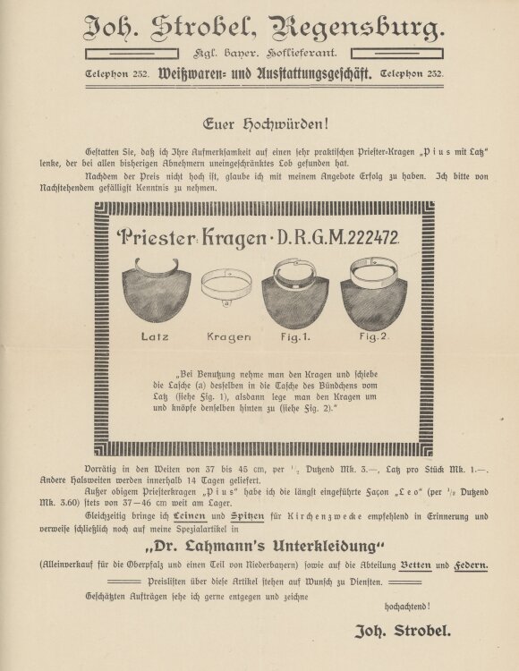 Joh. Strobel Weißwaren und...