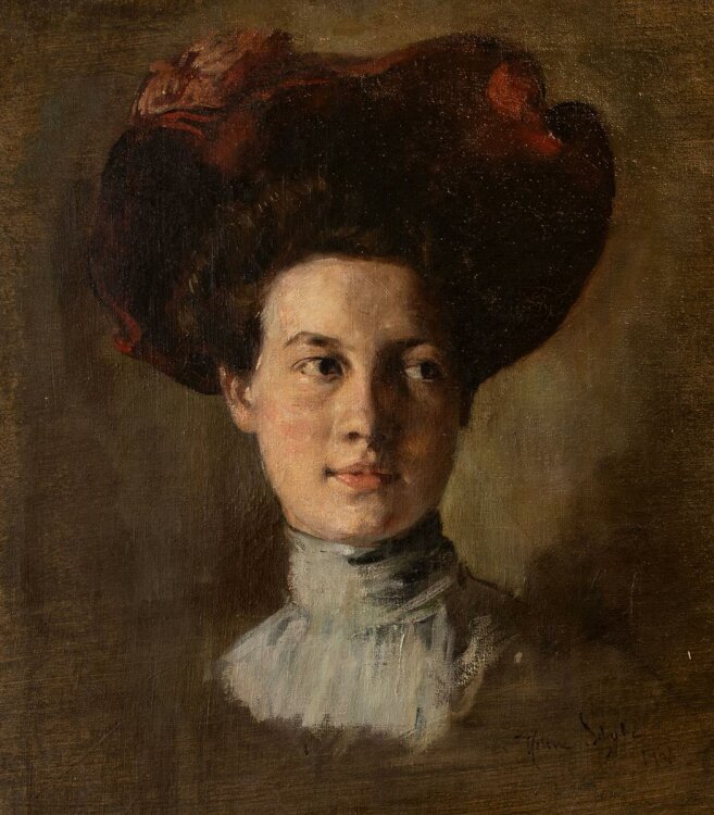 Helene Schulz - Frauenporträt - 1902 - Öl auf...